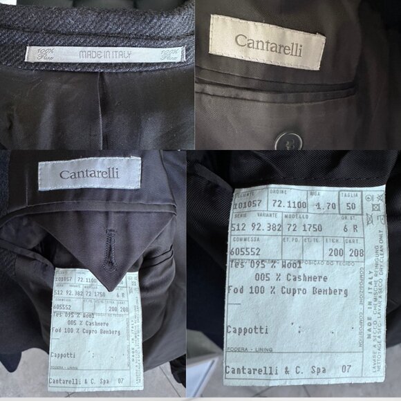 CANTARELLI Coat Wool 95% Cashmere 5% US 6R Made in Italy - Picture 11 of 11